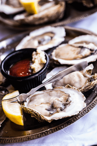 Half Shell Oysters with Lemon